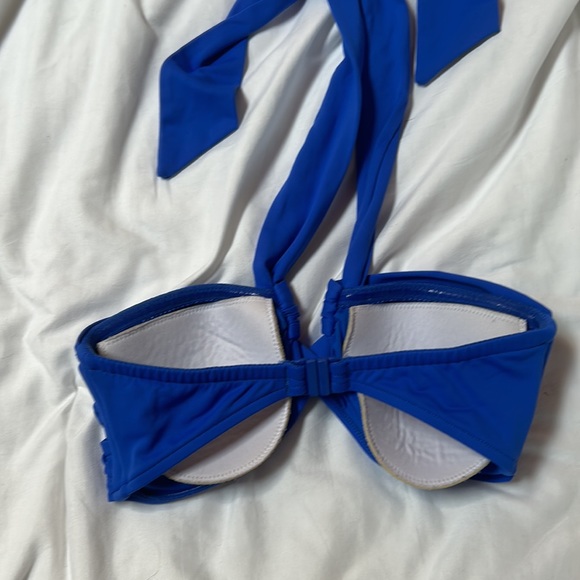 SeaFolly Everything but Water Bright Blue Multi-Way Bikini Top - Picture 3 of 5